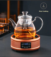 Glass Pot With Dedicated Steaming Pot For Brewing Tea