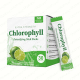 Chlorophyll Stick Pack Herbal Detox Supplement For Gut Health Super Green Powder Lime Flavor