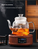 Glass Pot With Dedicated Steaming Pot For Brewing Tea