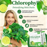 Chlorophyll Stick Pack Herbal Detox Supplement For Gut Health Super Green Powder Lime Flavor