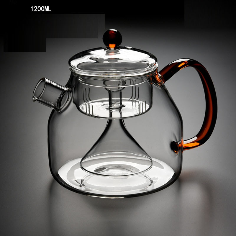 Household Large Capacity High Borosilicate Glass Steaming Teapot