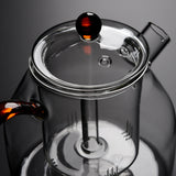 Household Large Capacity High Borosilicate Glass Steaming Teapot